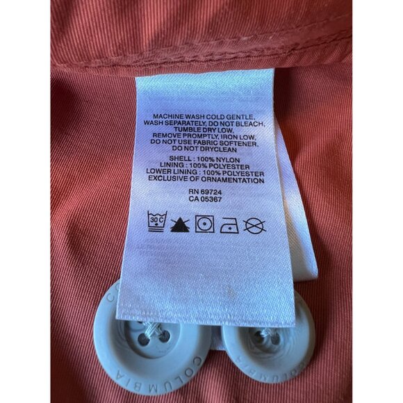 Columbia Canyon Creek Anorak Orange Windbreaker Jacket Women's Medium - Picture 9 of 10